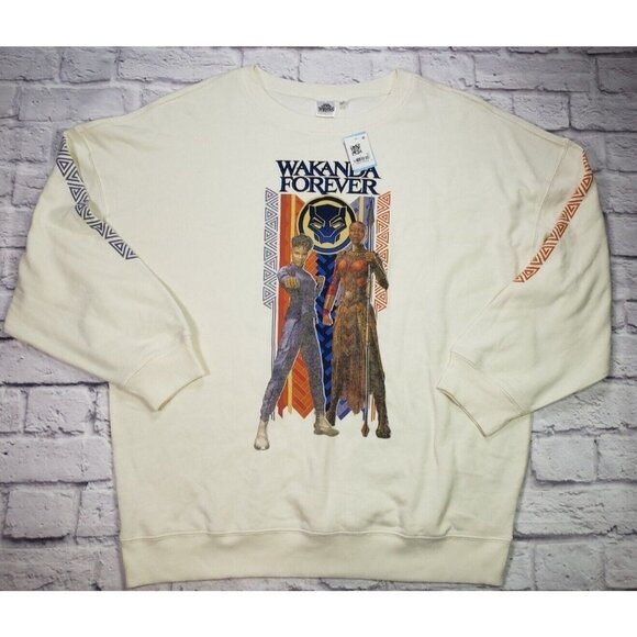 NEW Marvel Black Panther Wakanda Forever Sweatshirt Adult XL - Picture 1 of 9